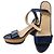 Sandali con Zeppa Prada in Vernice Blu