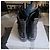Autre Marque Botas Biker What For de cuero negro con tachuelas - vista 4