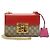 Gucci Borsa a tracolla GG Supreme Padlock Small Chain Red Fuchsia Beige
