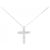 Autre Marque Collana con Croce in Diamanti in Oro Bianco Au750 Argento