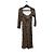 Vestido estampado de viscosa marrón Reformation Castaño