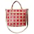 Autre Marque Borsa Tote a scacchi Cache Rosso Beige