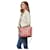 Autre Marque Borsa Tote a scacchi Cache Rosso Beige - vista 2
