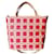 Autre Marque Borsa Tote a scacchi Cache Rosso Beige - vista 5