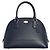Coach Navy Pebbled Leather Dome Satchel Nero