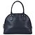 Coach Navy Pebbled Leather Dome Satchel Nero - vista 5
