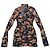 Autre Marque Richard Quinn Mini-Mesh-Kleid mit Blumenprint Schwarz Grün Orange