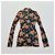 Autre Marque Richard Quinn Mini-Mesh-Kleid mit Blumenprint Schwarz Grün Orange - Ansicht 2