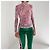 Dries Van Noten Top Malla Cuello Alto Rosa Blanco - vista 5