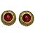 Orecchini a clip Chanel Gold and Red Rosso D'oro