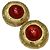 Orecchini a clip Chanel Gold and Red Rosso D'oro - vista 8