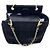 Bolsa de mão Chanel em tecido preto acolchoado com corrente dourada - vista 5