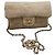 Chanel Borsa a Patta in Pelle Dorata e Strass D'oro