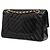 Chanel Black Medium Classic Chevron Lambskin Double Flap Nero - vista 2