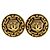 Orecchini a clip Chanel Gold CC placcati oro con medaglione D'oro