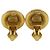 Orecchini a clip Chanel Gold CC placcati oro con medaglione D'oro - vista 2