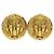 Orecchini a clip Chanel Gold CC placcati oro con medaglione D'oro - vista 3