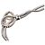 Collana Chanel Silver CC Brass Double Snake Chain Knot Argento - vista 5