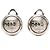 Chanel Silberne CC Messing Rund Clip-On Ohrringe