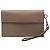 Céline Clutch multifunción en piel de becerro granulado marrón Celine Castaño Gris pardo