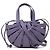 Bolsa Shell em couro de bezerro Small da Bottega Veneta, roxo