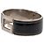 Bracciale G Cuff in pelle nera e ottone Gucci Nero - vista 2