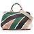 Prada White Multicolor Printed Canvas Canapa Satchel Cream