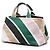 Prada White Multicolor Printed Canvas Canapa Satchel Cream - view 2