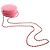 Clutch rotonda Chanel Pink CC in agnello trapuntato con charm e catena Rosa - vista 14