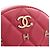 Clutch rotonda Chanel Pink CC in agnello trapuntato con charm e catena Rosa - vista 7
