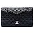 Chanel Black Medium Classic Caviar Double Flap Nero