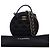 Vanity Beauty case rotondo Chanel Black Quilted Glazed Lambskin Handle With Care con catena Nero - vista 15