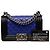 Chanel Blu Piccolo Boy Flap Bicolore in Pelle di Agnello - vista 8