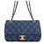 Borsa a Spalla Chanel Denim Chain Blu