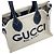 Borsa Gucci Print Mini Tote Bag Beige Blu navy - vista 7
