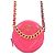 Borsa a tracolla con catena in agnello rosa Chanel