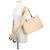 Borsa Chanel in pelle di vitello granulata beige - vista 4