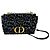 Borsa a tracolla Christian Dior 30 Montaigne Caro Velvet Nero