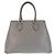Gucci Leder-Tote-Bag Grau