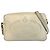 Borsa a tracolla in pelle con logo in rilievo Prada Bianco