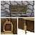 Borsa a tracolla Cartier La Dona in scamosciato marrone e pelle dorata D'oro Metallico - vista 3