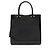 Piccola borsa satchel Uptown in pelle di vitello liscia con monogramma Saint Laurent Nero - vista 3