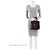 Piccola borsa satchel Uptown in pelle di vitello liscia con monogramma Saint Laurent Nero - vista 5