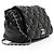 Gabrielle Borsa a tracolla Chanel Lambskin Bubble Quilt Tweed Medium Flap Nero - vista 2