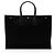 Tote Large Rive Gauche em canvas e couro de bezerro Saint Laurent Preto - vista 3
