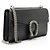 Borsa a tracolla Dionysus Medium in pelle e cristalli Gucci Nero - vista 2