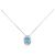 Autre Marque Collana con diamante e topazio blu Au750