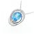 Autre Marque Collana con diamante e topazio blu Au750 - vista 3