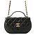 Borsa a tracolla Chanel in pelle nera Nero