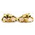 Céline Orecchini Celine in metallo dorato D'oro - vista 4